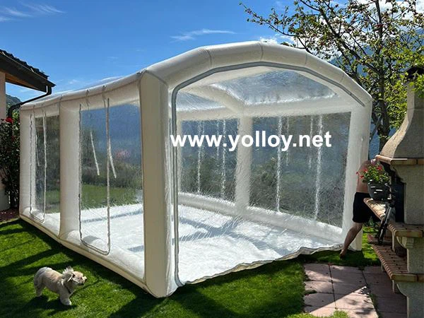 Prozirni garažni šator za automobil na napuhavanje